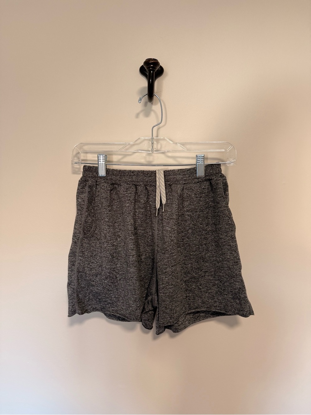 Vuori Charcoal Knit Drawstring Athletic Shorts